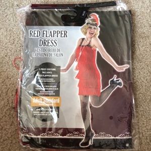 Adult Standar RED FLAPPER DRESS  one size fit most